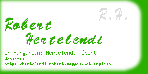 robert hertelendi business card
