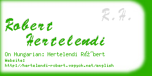 robert hertelendi business card